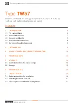 Preview for 4 page of Weh TW57 Operating Instructions Manual