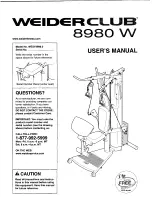 WEIDER CLUB WESY4998.08980 W User Manual preview