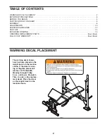 Предварительный просмотр 2 страницы Weider 0 831.150312 User Manual