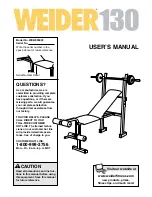 Weider 130 User Manual preview