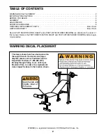 Предварительный просмотр 2 страницы Weider 130 User Manual