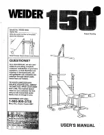 Weider 150 Bench Manual предпросмотр