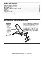 Предварительный просмотр 2 страницы Weider 150  TC (German) Bedienungsanleitung