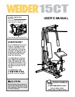 Weider 15CT User Manual preview