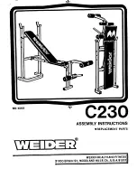 Weider 230 Bench Manual preview