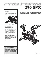 Weider 290 SPX (French) Manuel De L'Utilisateur предпросмотр