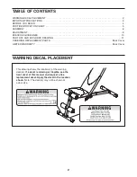 Предварительный просмотр 2 страницы Weider 29837.0 Manual