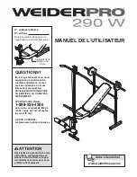 Preview for 1 page of Weider 30664.0 (French) Manuel De L'Utilisateur