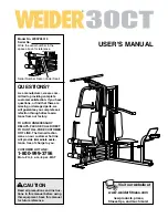 Weider 30ct User Manual preview