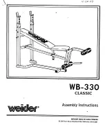 Предварительный просмотр 1 страницы Weider 330 Classic Bench Manual