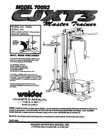 Weider 70092 Owner'S Manual preview