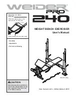 Preview for 1 page of Weider 831.150310 User Manual