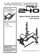 Weider 831.150311 User Manual preview