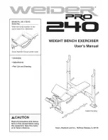 Preview for 1 page of Weider 831.150312 User Manual