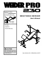 Preview for 1 page of Weider 831.150340 User Manual