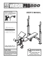 Preview for 1 page of Weider 831.150740 User Manual