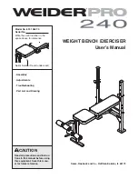 Preview for 1 page of Weider 831.15607.0 User Manual