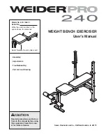 Weider 831.15607.1 User Manual preview