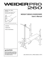 Weider 831.15609.0 User Manual preview