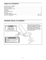 Preview for 2 page of Weider 831.15706.0 User Manual