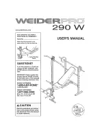 Preview for 1 page of Weider 831.15891.1 User Manual