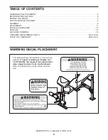 Preview for 2 page of Weider 831.15907.0 Manual