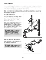 Preview for 11 page of Weider 831.15907.0 Manual