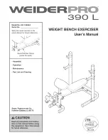 Weider 831.15928.0 User Manual preview