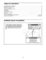 Preview for 2 page of Weider 831.15945.0 User Manual