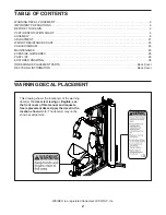 Preview for 2 page of Weider 8700 I User Manual