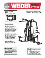 Preview for 1 page of Weider 9300 PRO User Manual