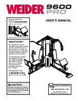 Weider 9600 PRO User Manual preview