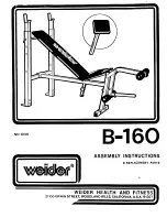 Weider B160 Bench Manual preview