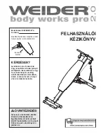 Weider Body Works Pro 2.0 (Hungarian) Felhasználói Kézikönyv preview