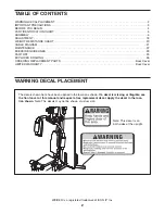 Preview for 2 page of Weider C 625 User Manual