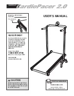 Weider Cardio Pacer 2.0 Treadmill User Manual preview