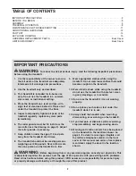 Preview for 2 page of Weider Cardio Pacer 2.0 Treadmill User Manual