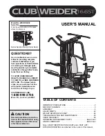 Weider Club 16.6st User Manual preview