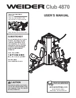 Weider Club 4870 User Manual preview