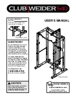 Weider Club 540 User Manual preview