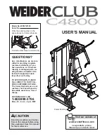 Preview for 1 page of Weider Club C4800 User Manual