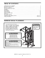 Preview for 2 page of Weider Club C650 User Manual