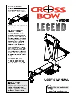Weider Cross Bow Legend User Manual preview