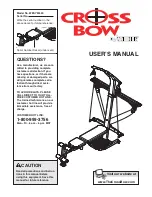 Предварительный просмотр 1 страницы Weider CROSS BOW WESY59420 User Manual