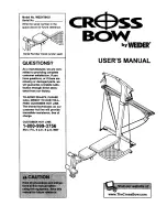 Weider CROSS BOW User Manual предпросмотр