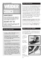 Preview for 9 page of Weider CRUNCHTRAINER 004005 User Manual