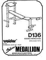 Weider D136 Assembly Instructions Manual preview