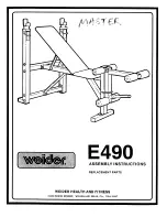 Weider E490 Assembly Instructions Manual preview