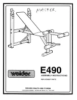 Preview for 1 page of Weider E490 Assembly Instructions Manual