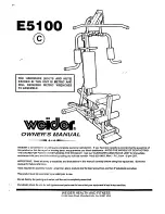 Weider E5100 Owner'S Manual preview